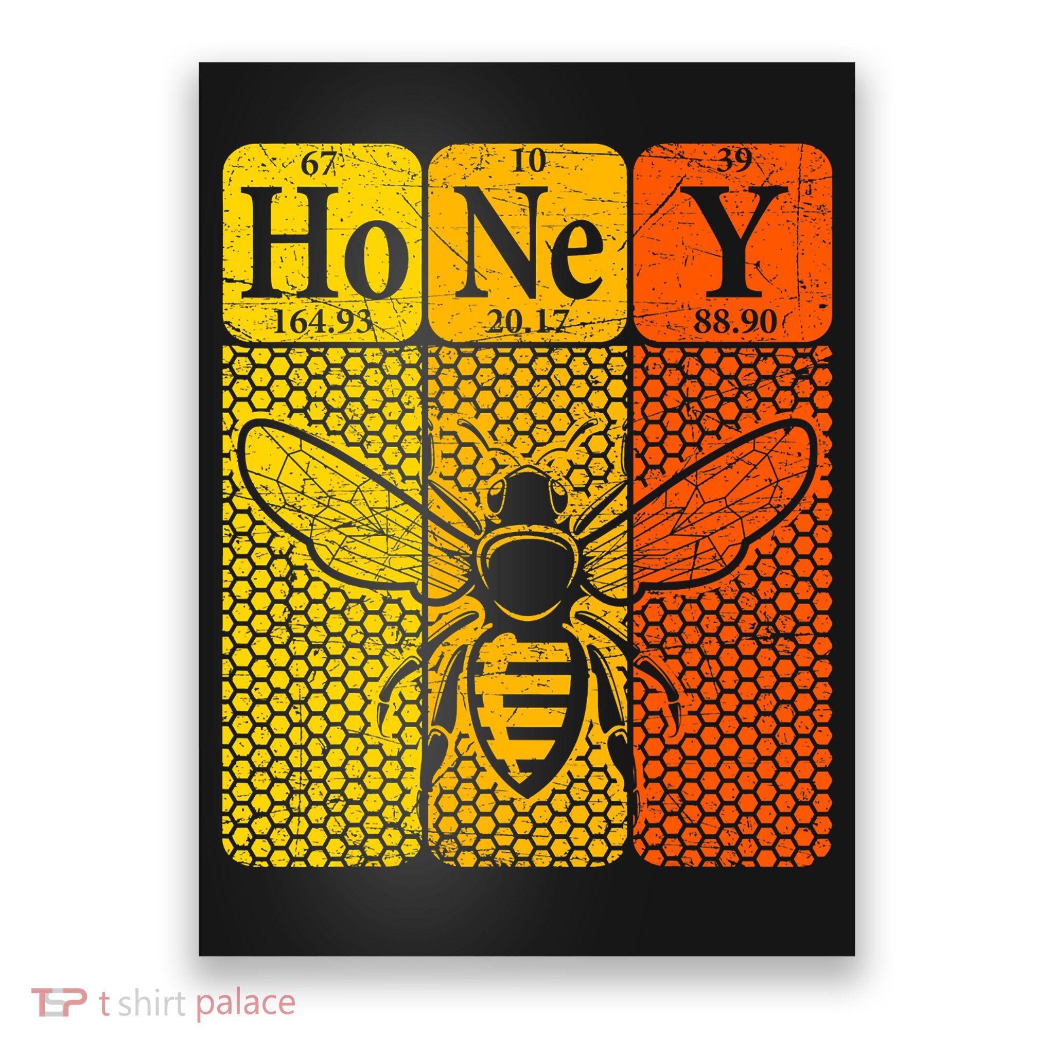 Honey Periodic Table Elements Beekeeper Retro Apiarist Poster