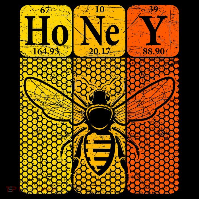 Honey Periodic Table Elements Beekeeper Retro Apiarist Sustainable Knit Beanie
