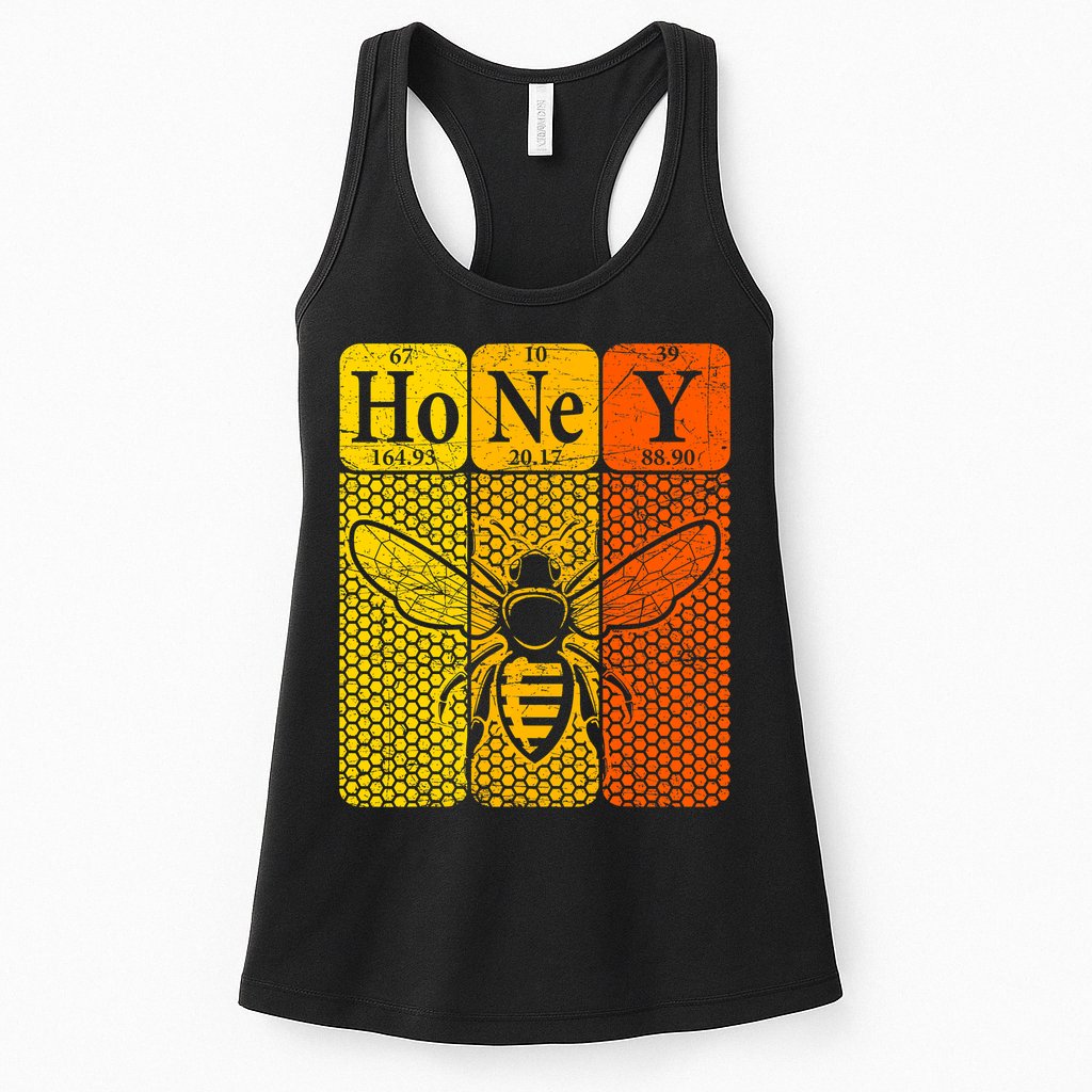Honey Periodic Table Elements Beekeeper Retro Apiarist Womens Tank Top