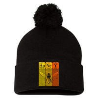 Honey Periodic Table Elements Beekeeper Retro Apiarist Pom Pom 12in Knit Beanie