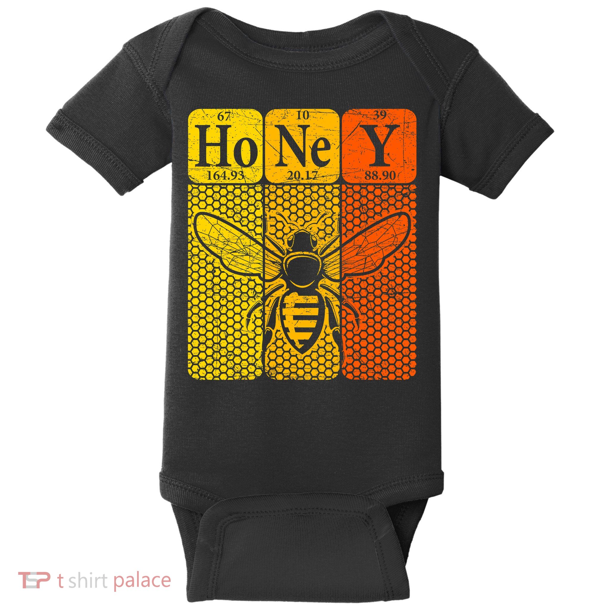 Honey Periodic Table Elements Beekeeper Retro Apiarist Baby Bodysuit