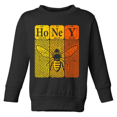 Honey Periodic Table Elements Beekeeper Retro Apiarist Toddler Sweatshirt