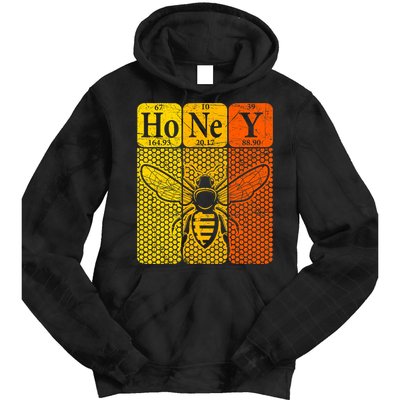 Honey Periodic Table Elements Beekeeper Retro Apiarist Tie Dye Hoodie