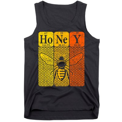 Honey Periodic Table Elements Beekeeper Retro Apiarist Tank Top