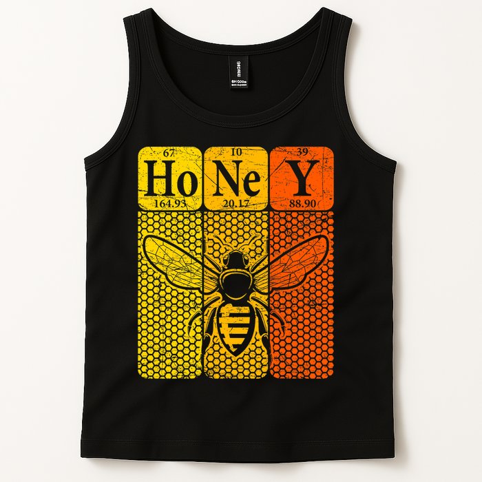 Honey Periodic Table Elements Beekeeper Retro Apiarist Tank Top