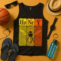 Honey Periodic Table Elements Beekeeper Retro Apiarist Tank Top