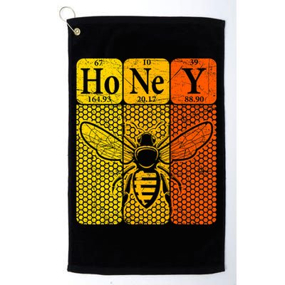 Honey Periodic Table Elements Beekeeper Retro Apiarist Golf Towel