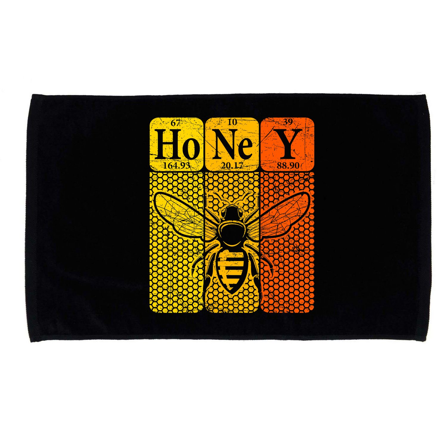 Honey Periodic Table Elements Beekeeper Retro Apiarist Microfiber Hand Towel