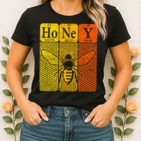 Honey Periodic Table Elements Beekeeper Retro Apiarist Womens T-Shirt