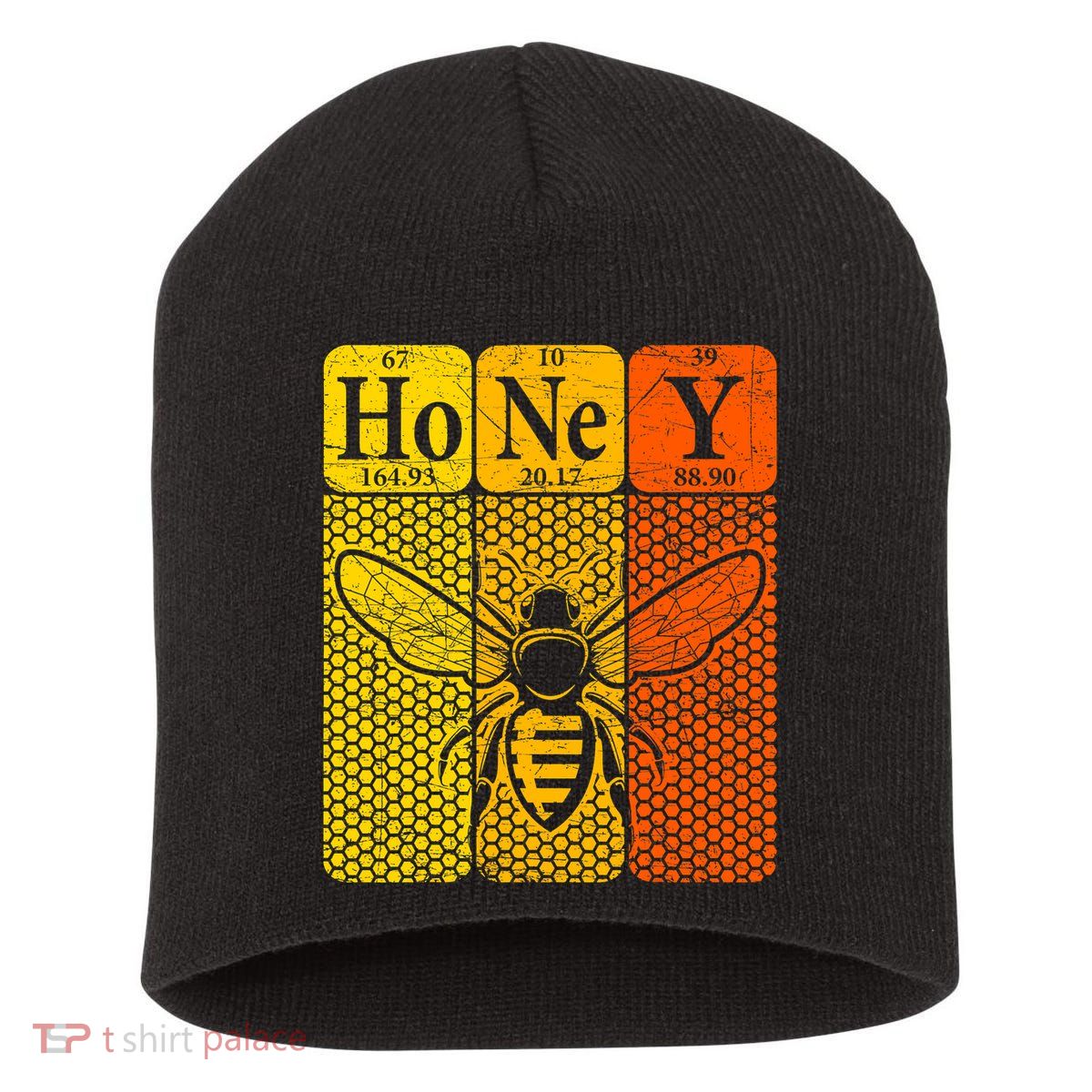 Honey Periodic Table Elements Beekeeper Retro Apiarist Short Acrylic Beanie