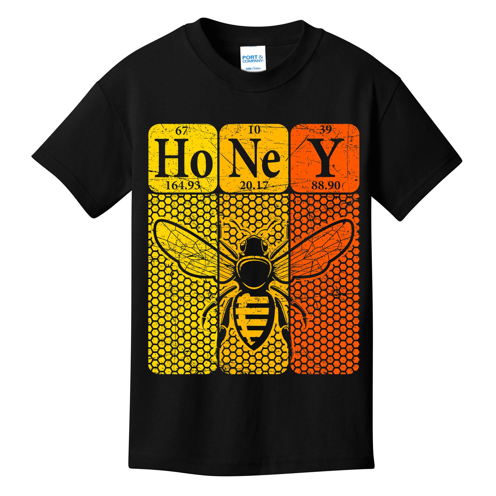 Honey Periodic Table Elements Beekeeper Retro Apiarist Kids T-Shirt