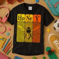Honey Periodic Table Elements Beekeeper Retro Apiarist Kids T-Shirt