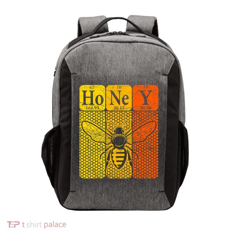 Honey Periodic Table Elements Beekeeper Retro Apiarist Vector Backpack