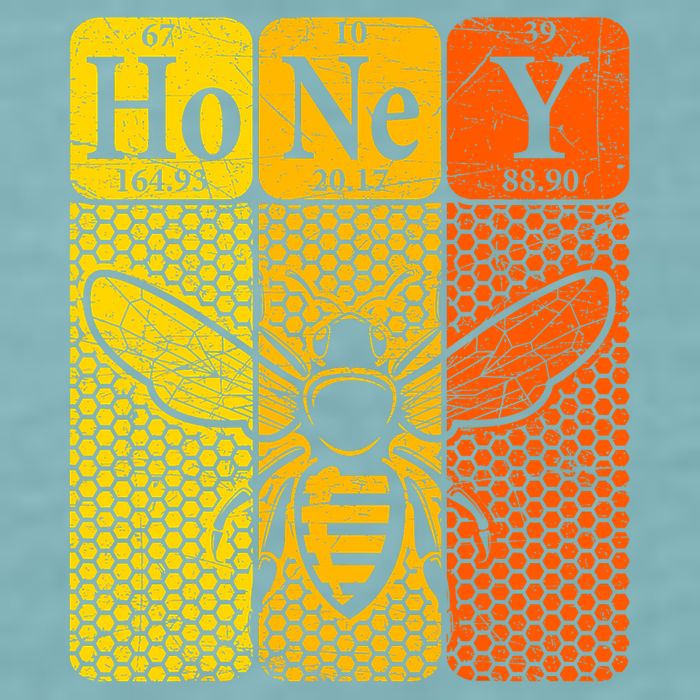 Honey Periodic Table Elements Beekeeper Retro Apiarist Sueded Cloud Jersey T-Shirt