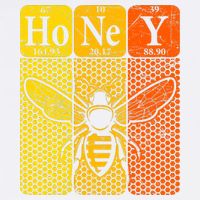 Honey Periodic Table Elements Beekeeper Retro Apiarist Garment-Dyed Sweatshirt