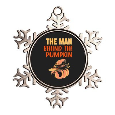 Halloween Pregnancy The Man Behind The Pumpkin Baby Dad Soon Metallic Star Ornament