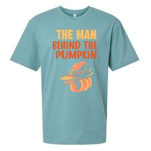 Halloween Pregnancy The Man Behind The Pumpkin Baby Dad Soon Sueded Cloud Jersey T-Shirt