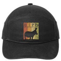 Hippo Periodic Table Elements Hippo Lover Hippopotamus Retro 7-Panel Snapback Hat