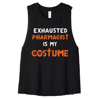 Halloween Pharmacy Team Humor Pharmacist Costume Funny Premium Women's Racerback Cropped Tank