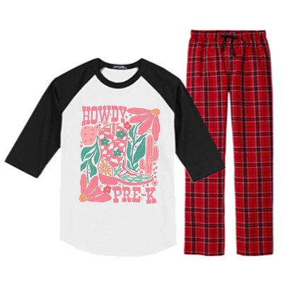 Howdy Prek Teacher Life School Raglan Sleeve Pajama Set