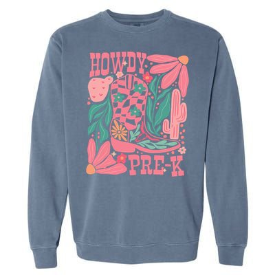 Howdy Prek Teacher Life School Garment-Dyed Sweatshirt