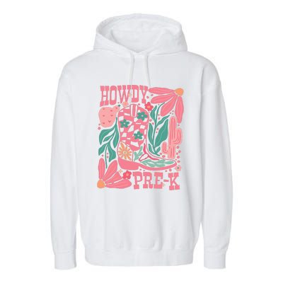 Howdy Prek Teacher Life School Garment-Dyed Fleece Hoodie