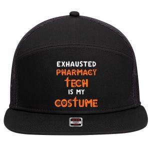 Halloween Pharmacy Tech Humor Pharmacist Costume Funny 7 Panel Mesh Trucker Snapback Hat