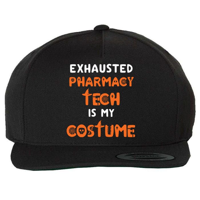 Halloween Pharmacy Tech Humor Pharmacist Costume Funny Wool Snapback Cap