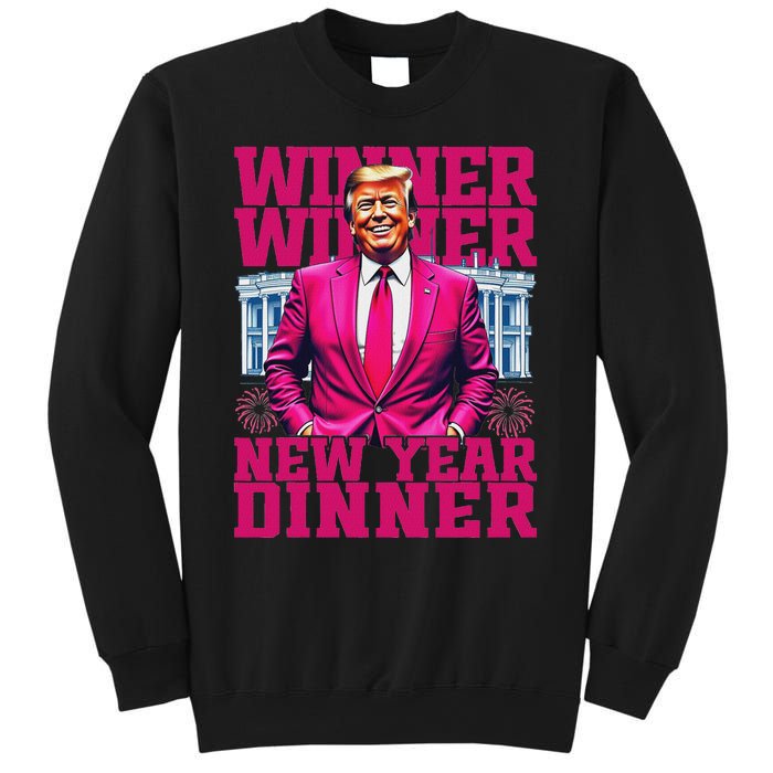 Humor Pinke Trump Winner Winner New YearS Dinner 2025 Trump Sweatshirt