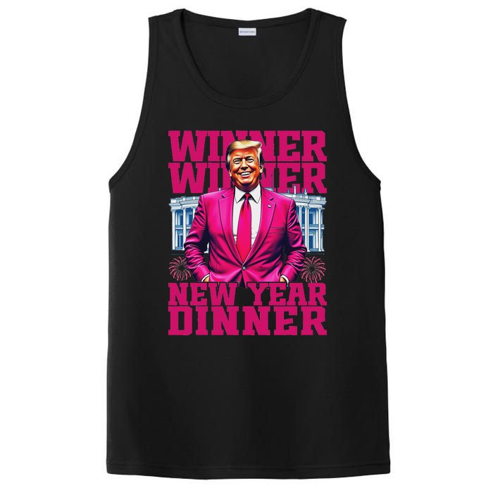 Humor Pinke Trump Winner Winner New YearS Dinner 2025 Trump PosiCharge Competitor Tank