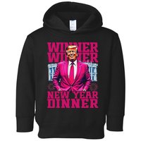 Humor Pinke Trump Winner Winner New YearS Dinner 2025 Trump Toddler Hoodie