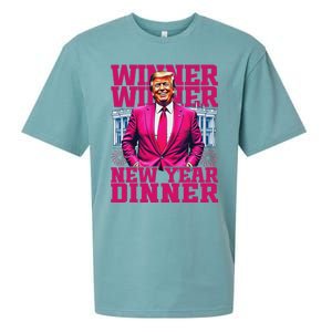 Humor Pinke Trump Winner Winner New YearS Dinner 2025 Trump Sueded Cloud Jersey T-Shirt