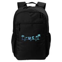 Heartbeat Palm Tree Wine Glass Flipp Flop Summer Lover Backpack
