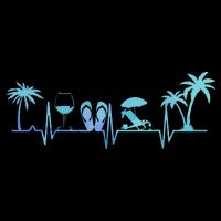 Heartbeat Palm Tree Wine Glass Flipp Flop Summer Lover Backpack