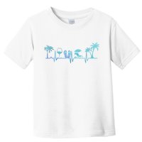 Heartbeat Palm Tree Wine Glass Flipp Flop Summer Lover Toddler T-Shirt