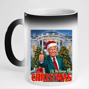 Holiday President Trump Back ILl Be Home For Christmas 11oz Black Color Changing Mug