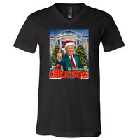 Holiday President Trump Back ILl Be Home For Christmas V-Neck T-Shirt