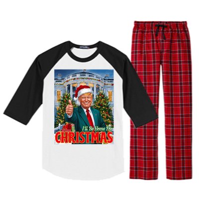 Holiday President Trump Back ILl Be Home For Christmas Raglan Sleeve Pajama Set