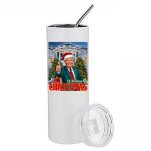 Holiday President Trump Back ILl Be Home For Christmas Stainless Steel Tumbler