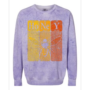 Honey Periodic Table Elements Beekeeper Retro Apiarist Colorblast Crewneck Sweatshirt