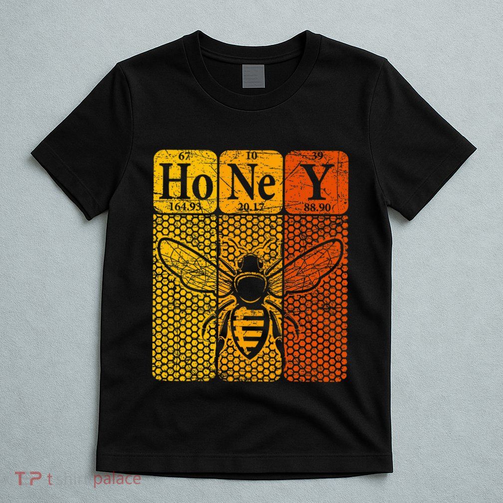 Honey Periodic Table Elements Beekeeper Retro Apiarist T-Shirt