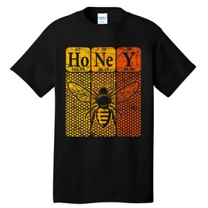 Honey Periodic Table Elements Beekeeper Retro Apiarist Tall T-Shirt