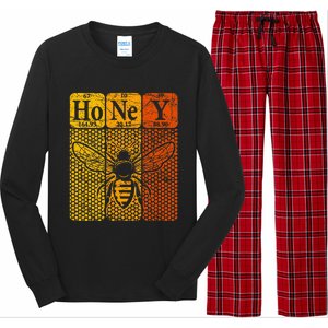 Honey Periodic Table Elements Beekeeper Retro Apiarist Long Sleeve Pajama Set