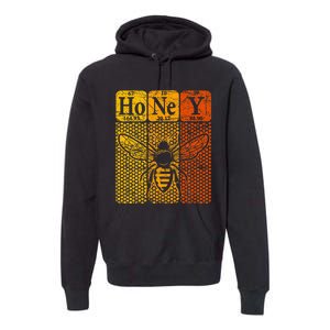 Honey Periodic Table Elements Beekeeper Retro Apiarist Premium Hoodie