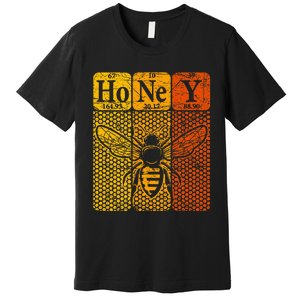 Honey Periodic Table Elements Beekeeper Retro Apiarist Premium T-Shirt