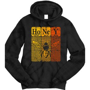 Honey Periodic Table Elements Beekeeper Retro Apiarist Tie Dye Hoodie