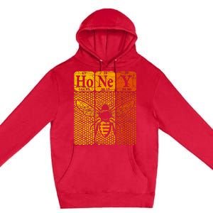 Honey Periodic Table Elements Beekeeper Retro Apiarist Premium Pullover Hoodie