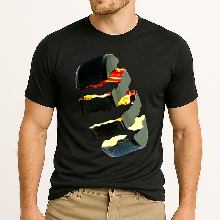 Hockey Puck Tear Cooling Performance Crew T-Shirt