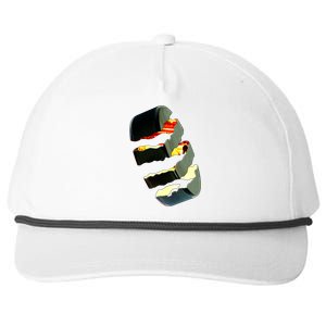 Hockey Puck Tear Snapback Five-Panel Rope Hat