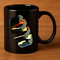 Hockey Puck Tear 11oz C Handle Ceramic Mug